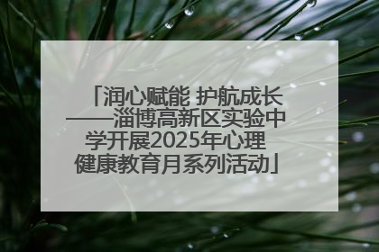 润心赋能 护航成长——淄博高新区实验中学开展2025年心理健康教育月系列活动