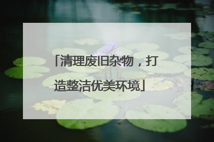 清理废旧杂物，打造整洁优美环境