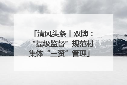 清风头条丨双牌：“提级监督”规范村集体“三资”管理