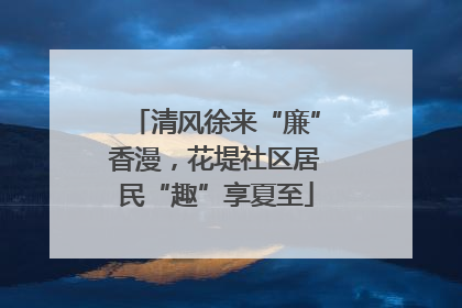 清风徐来“廉”香漫，花堤社区居民“趣”享夏至