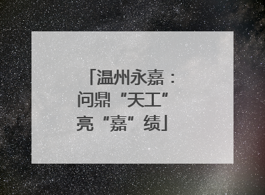 温州永嘉：问鼎“天工”亮“嘉”绩