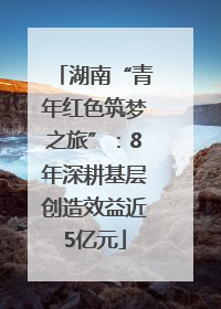 湖南“青年红色筑梦之旅”：8年深耕基层创造效益近5亿元