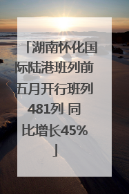 湖南怀化国际陆港班列前五月开行班列481列 同比增长45%