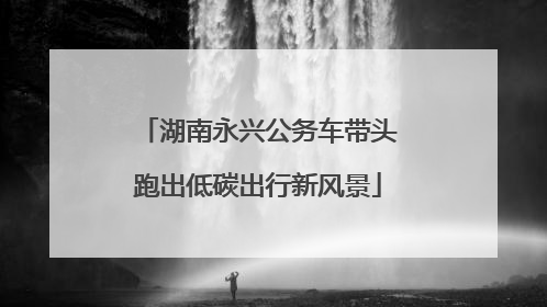湖南永兴公务车带头跑出低碳出行新风景