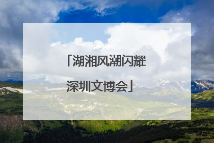 湖湘风潮闪耀深圳文博会