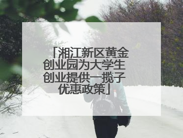 湘江新区黄金创业园为大学生创业提供一揽子优惠政策