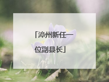 漳州新任一位副县长