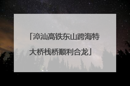 漳汕高铁东山跨海特大桥栈桥顺利合龙
