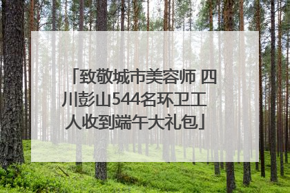 致敬城市美容师 四川彭山544名环卫工人收到端午大礼包