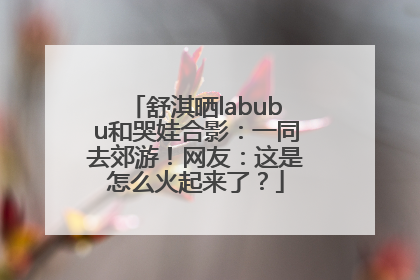 舒淇晒labubu和哭娃合影：一同去郊游！网友：这是怎么火起来了？