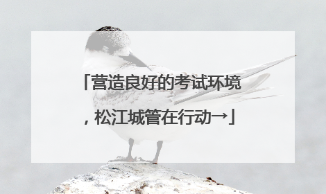 营造良好的考试环境，松江城管在行动→