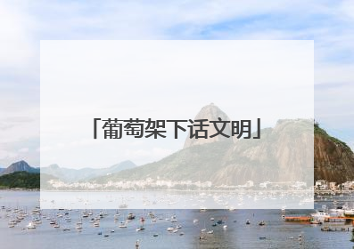 葡萄架下话文明