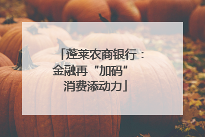 蓬莱农商银行：金融再“加码” 消费添动力