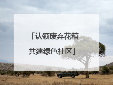 认领废弃花箱 共建绿色社区