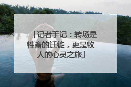 记者手记：转场是牲畜的迁徙，更是牧人的心灵之旅
