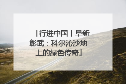 行进中国丨阜新彰武：科尔沁沙地上的绿色传奇