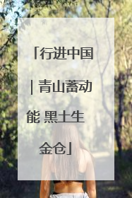 行进中国｜青山蓄动能 黑土生金仓