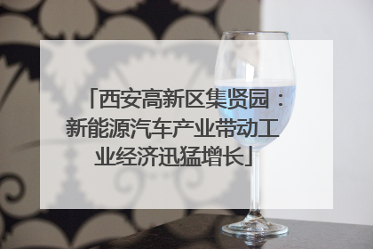 西安高新区集贤园：新能源汽车产业带动工业经济迅猛增长