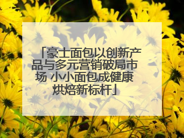 豪士面包以创新产品与多元营销破局市场 小小面包成健康烘焙新标杆