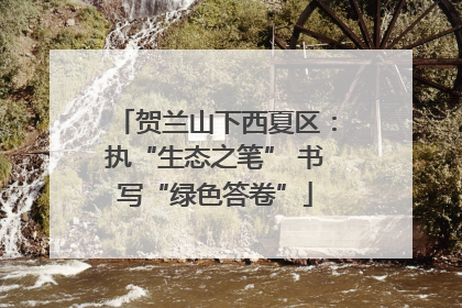 贺兰山下西夏区：执“生态之笔” 书写“绿色答卷”
