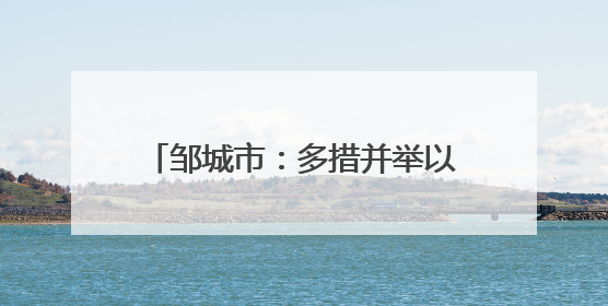 邹城市：多措并举以数据赋能绿色低碳高质量政务服务新模式