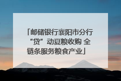 邮储银行襄阳市分行“贷”动夏粮收购 全链条服务粮食产业