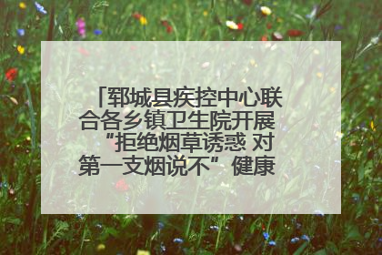 郓城县疾控中心联合各乡镇卫生院开展“拒绝烟草诱惑 对第一支烟说不”健康教育宣传活动