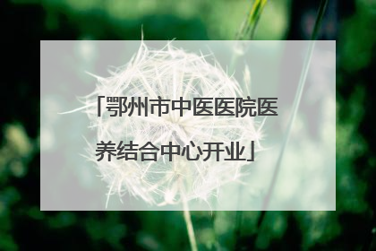 鄂州市中医医院医养结合中心开业