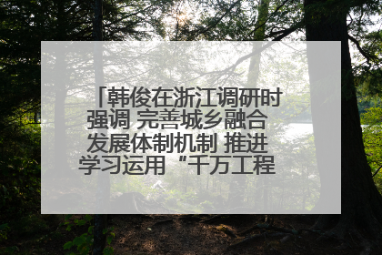 韩俊在浙江调研时强调 完善城乡融合发展体制机制 推进学习运用“千万工程”经验走深走实