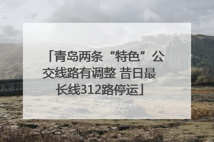 青岛两条“特色”公交线路有调整 昔日最长线312路停运