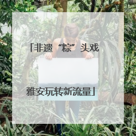 非遗“粽”头戏 雅安玩转新流量