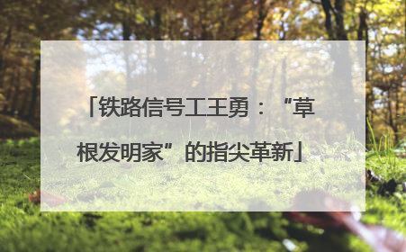 铁路信号工王勇：“草根发明家”的指尖革新
