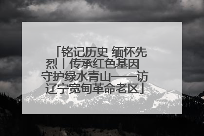 铭记历史 缅怀先烈丨传承红色基因 守护绿水青山——访辽宁宽甸革命老区