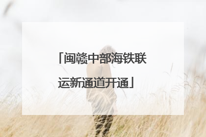 闽赣中部海铁联运新通道开通