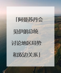 阿曼苏丹会见伊朗总统 讨论地区局势和双边关系