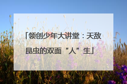领创少年大讲堂：天敌昆虫的双面“人”生