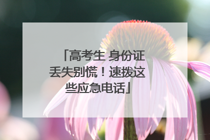 高考生 身份证丢失别慌！速拨这些应急电话