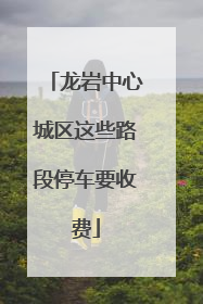 龙岩中心城区这些路段停车要收费