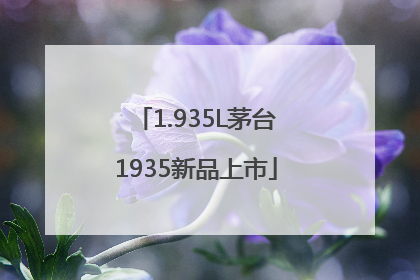 1.935L茅台1935新品上市