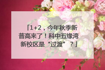 1+2，今年秋季新普高来了！科中五缘湾新校区是“过渡”？