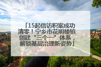 15起信访积案成功清零！宁乡市花明楼镇创建“三个一”体系，解锁基层治理新姿势