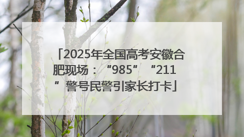 2025年全国高考安徽合肥现场：“985”“211”警号民警引家长打卡