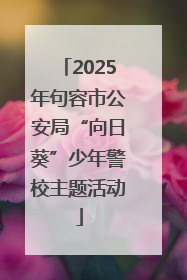 2025年句容市公安局“向日葵”少年警校主题活动