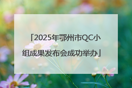 2025年鄂州市QC小组成果发布会成功举办