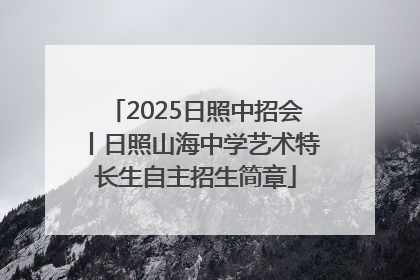2025日照中招会丨日照山海中学艺术特长生自主招生简章