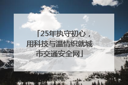 25年执守初心，用科技与温情织就城市交通安全网