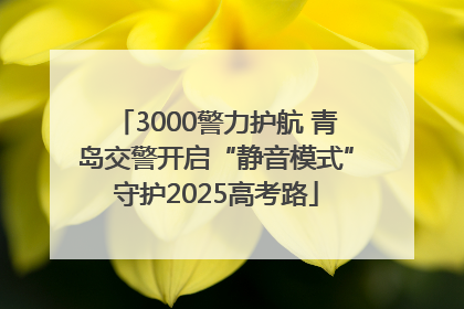 3000警力护航 青岛交警开启“静音模式”守护2025高考路