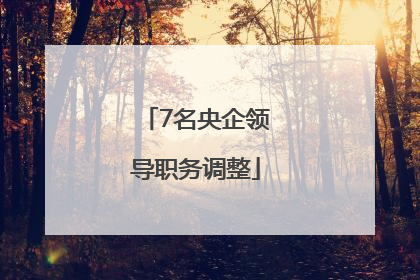 7名央企领导职务调整