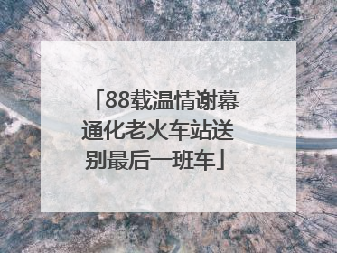 88载温情谢幕 通化老火车站送别最后一班车