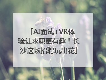 AI面试+VR体验让求职更有趣！长沙这场招聘玩出花
